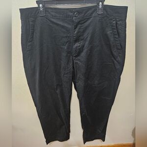 Old Navy OG Chino Black High Rise Work Restaurant Straight Slacks Pants Plus 18